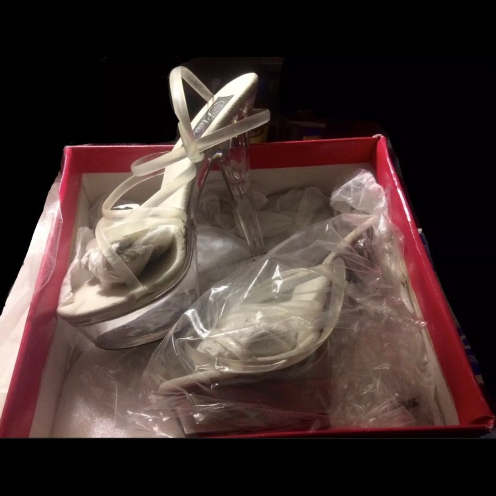 Pleasers Clear Stiletto Platform Heels